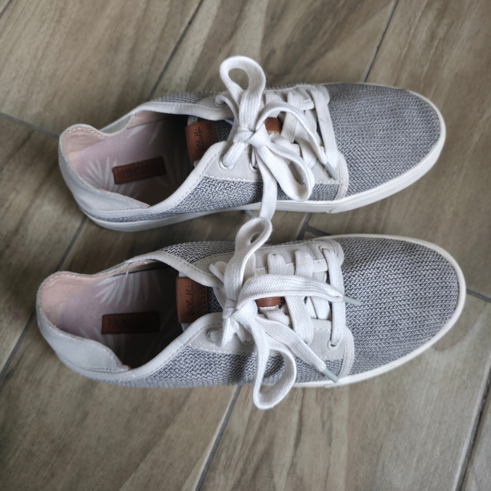 OluKai Pehuea Li Convertible Sneakers Women’s Size 8 Gray Knit Comfort - Picture 6 of 16
